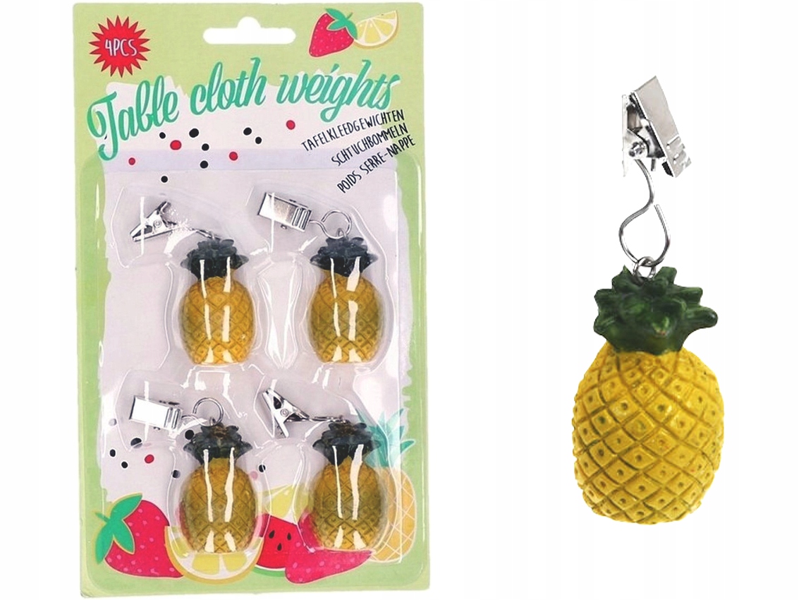 

Obciążniki ciężarki Do Obrusu Stołu 4 szt Ananas
