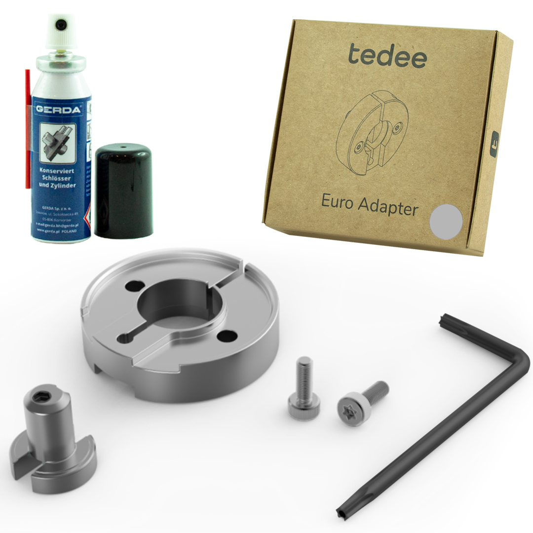 Adaptér Tedee pro vložky typu euro stříbrný Gerda