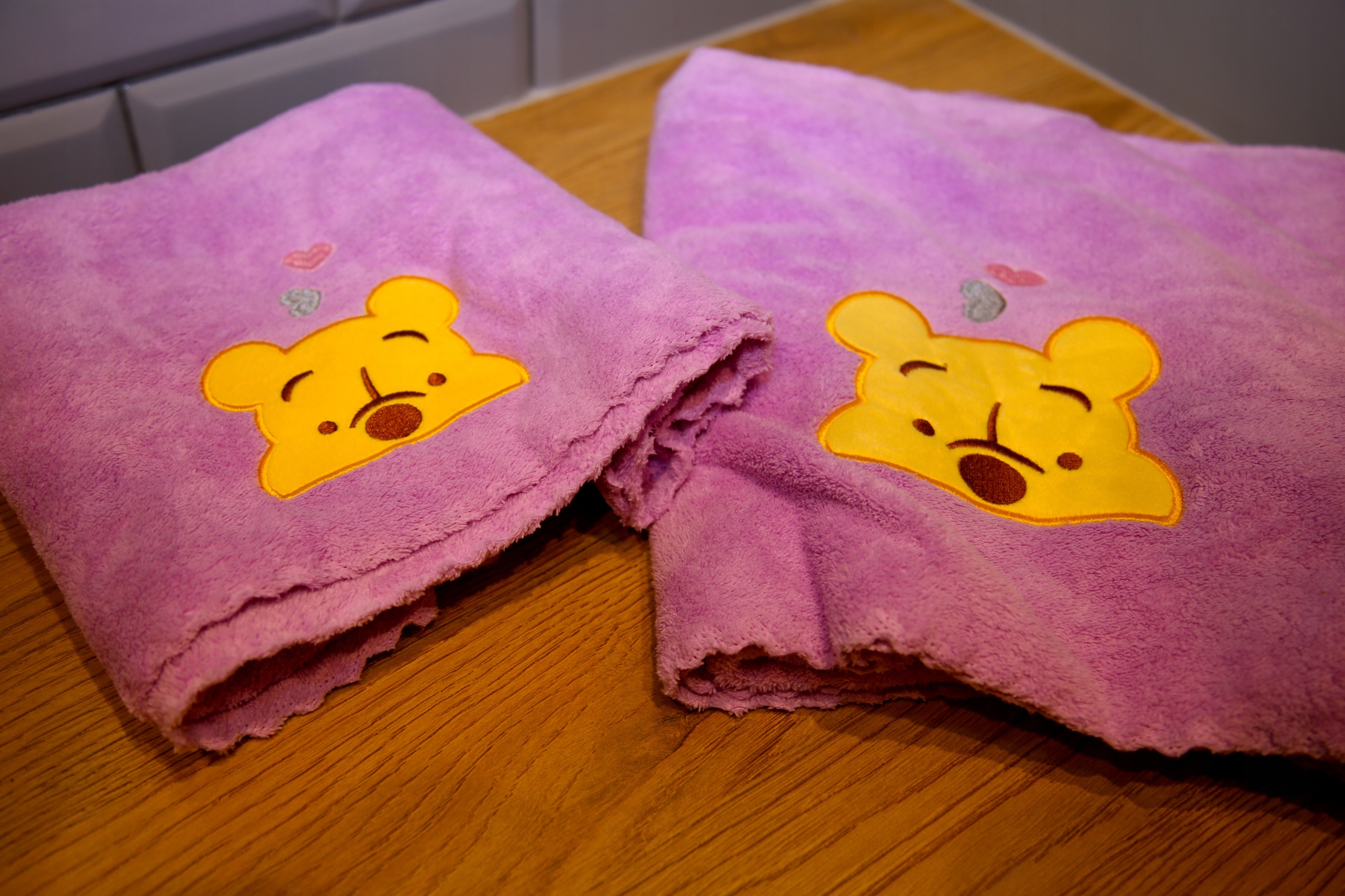 Ręcznik kąpielowy 70x140 50x100 dla dzieci plażowy do przedszkola ZESTAW Kolor fioletowy