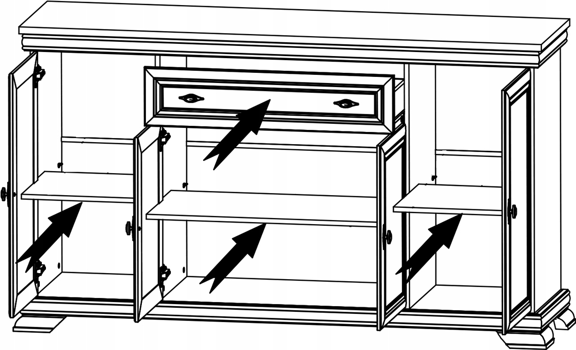 Komoda KORA KK4, samoa king, GAŁA MEBLE, GRATISY Kolekcja KORA