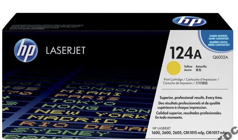 Toner Oryginał Hp 2600 Q6002A Żółty 124A Oem