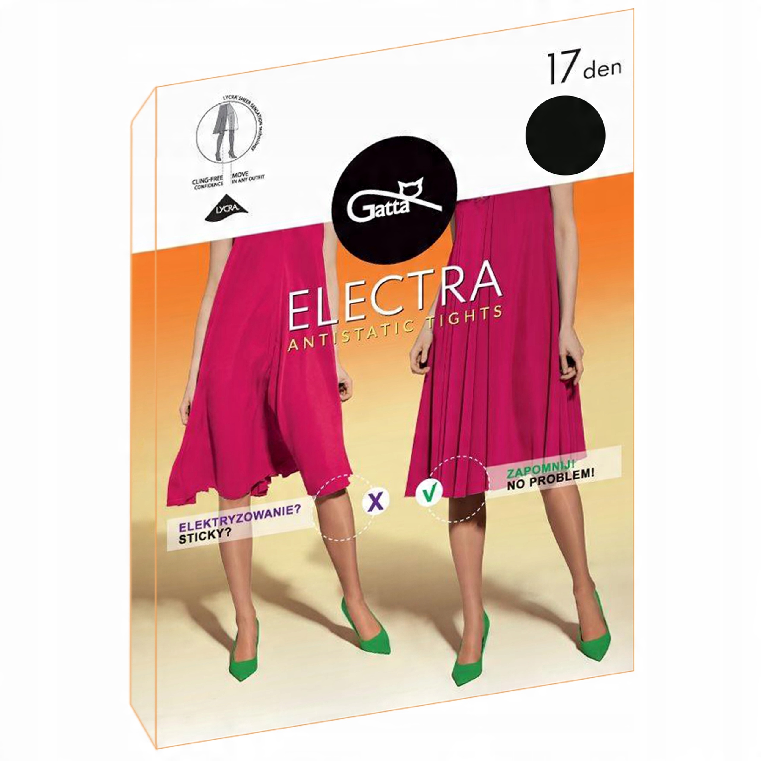 

Gatta rajstopy Electra 17 den Lycra Fumo 5-XL