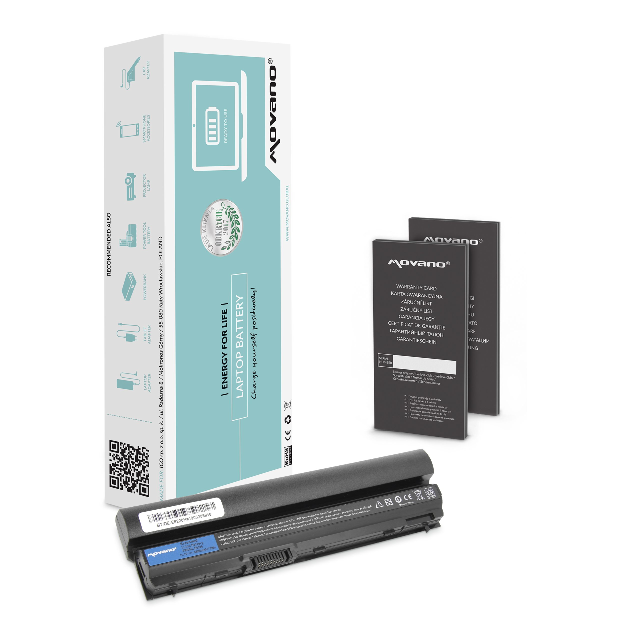 Baterie pro Dell Latitude E6220 E6320 6600mAh