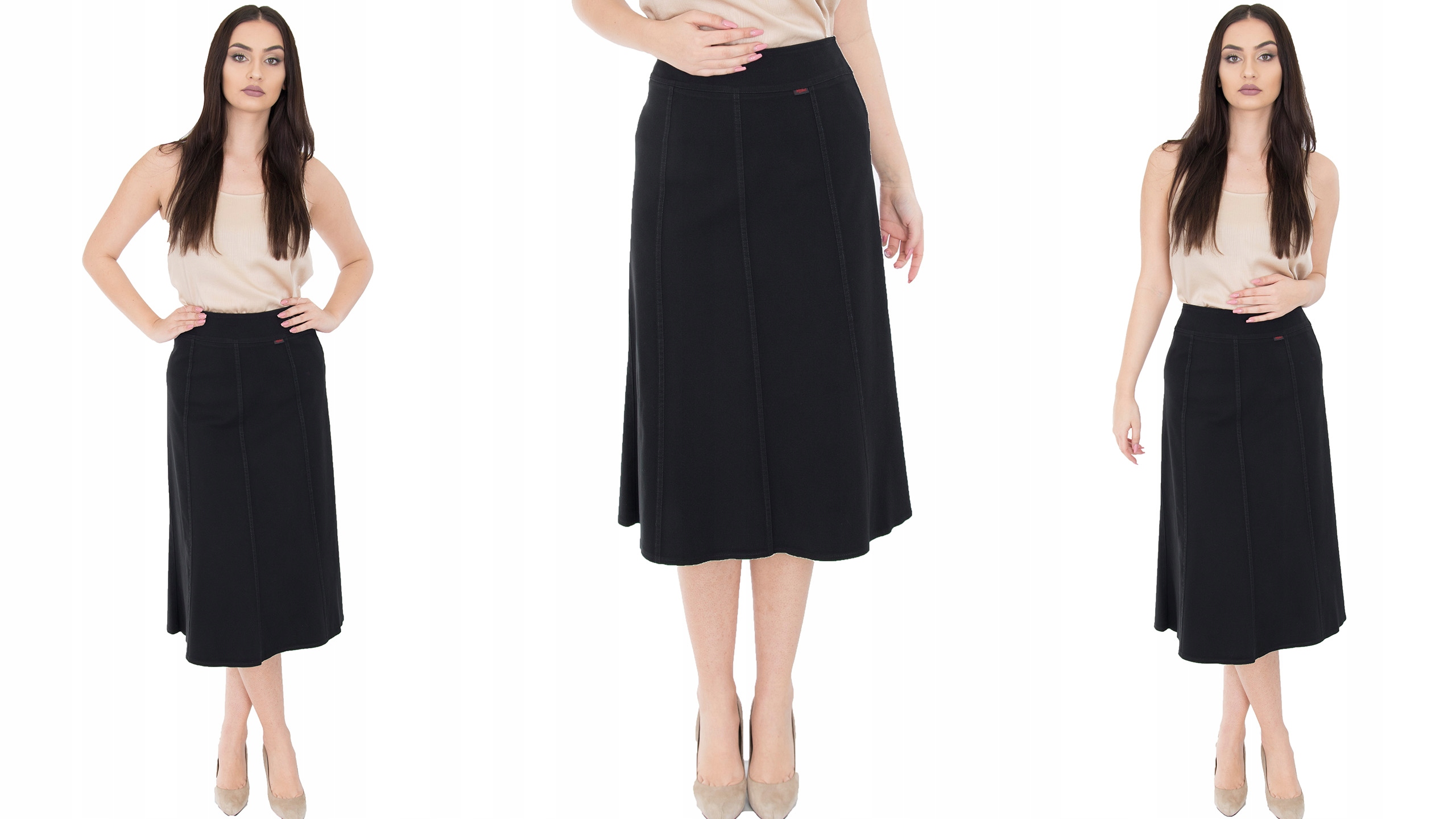 SPÓDNICA ROZKLOSZOWANA MAXI (38-54) KOLORY r.42 Materiał dominujący bawełna