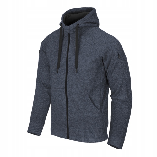 mikina s kapucí rozepínací Helikon Covert Hoodie Melange Blue vel. M