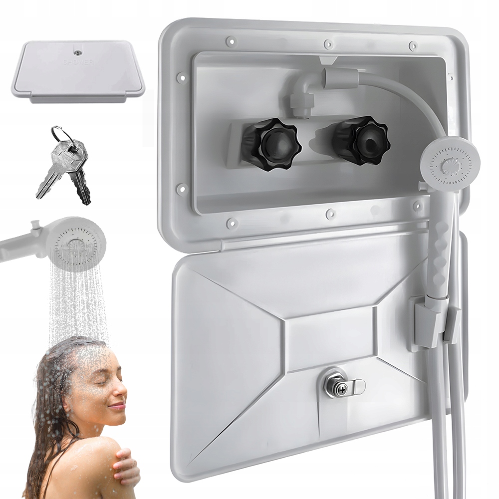 Poklop Pro Jachtovou Sprchu S Pvc Dveřmi, Venkovní Sprcha S Hadicí 1,5 M