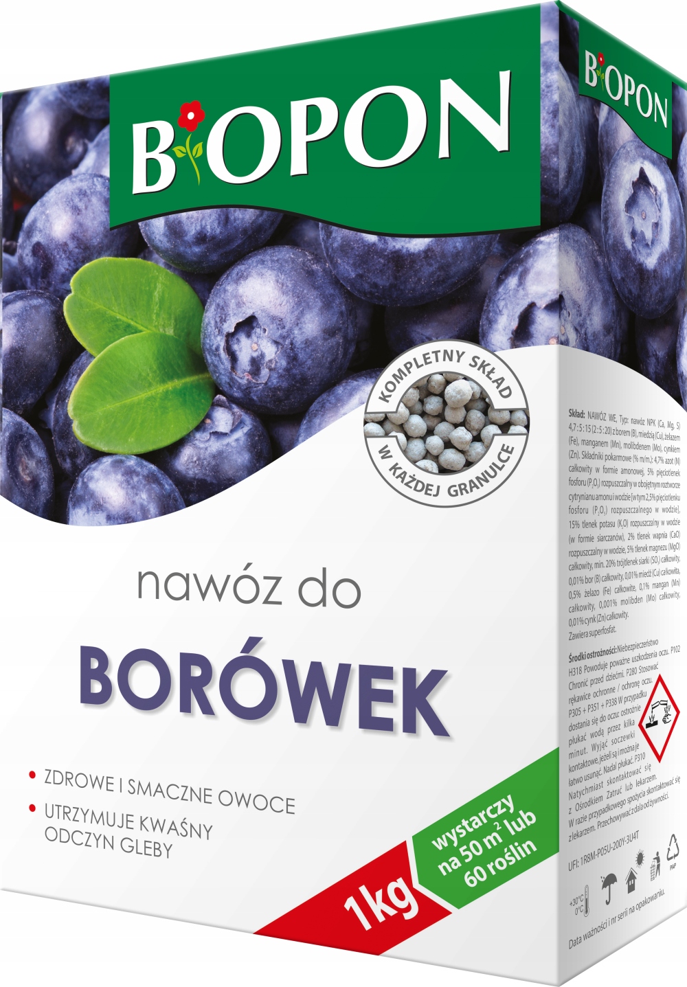 

Nawóz granulowany do borówek 3 kg Biopon