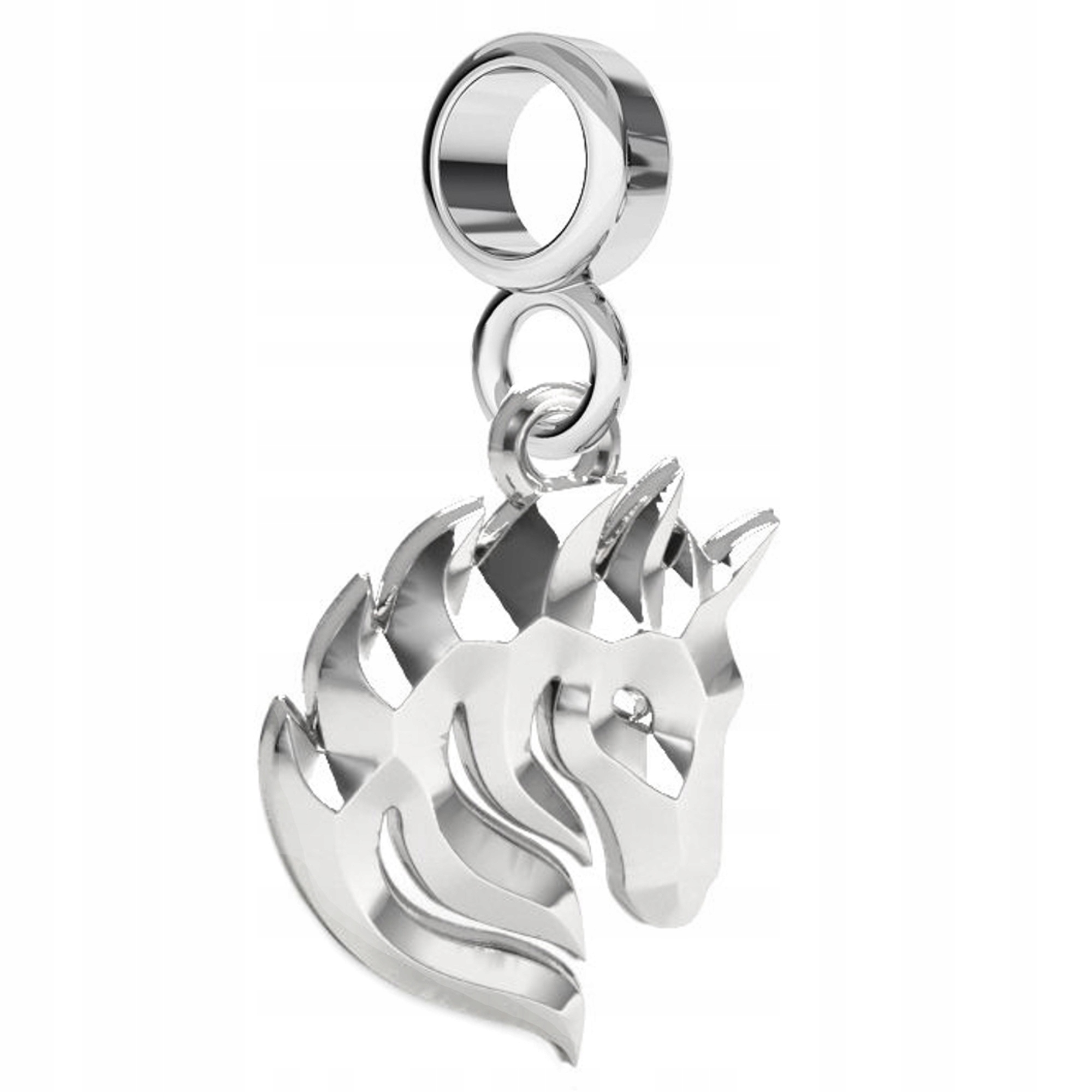 Stříbrný 925 přívěsek na modulární náramky Kůň Hlava koně