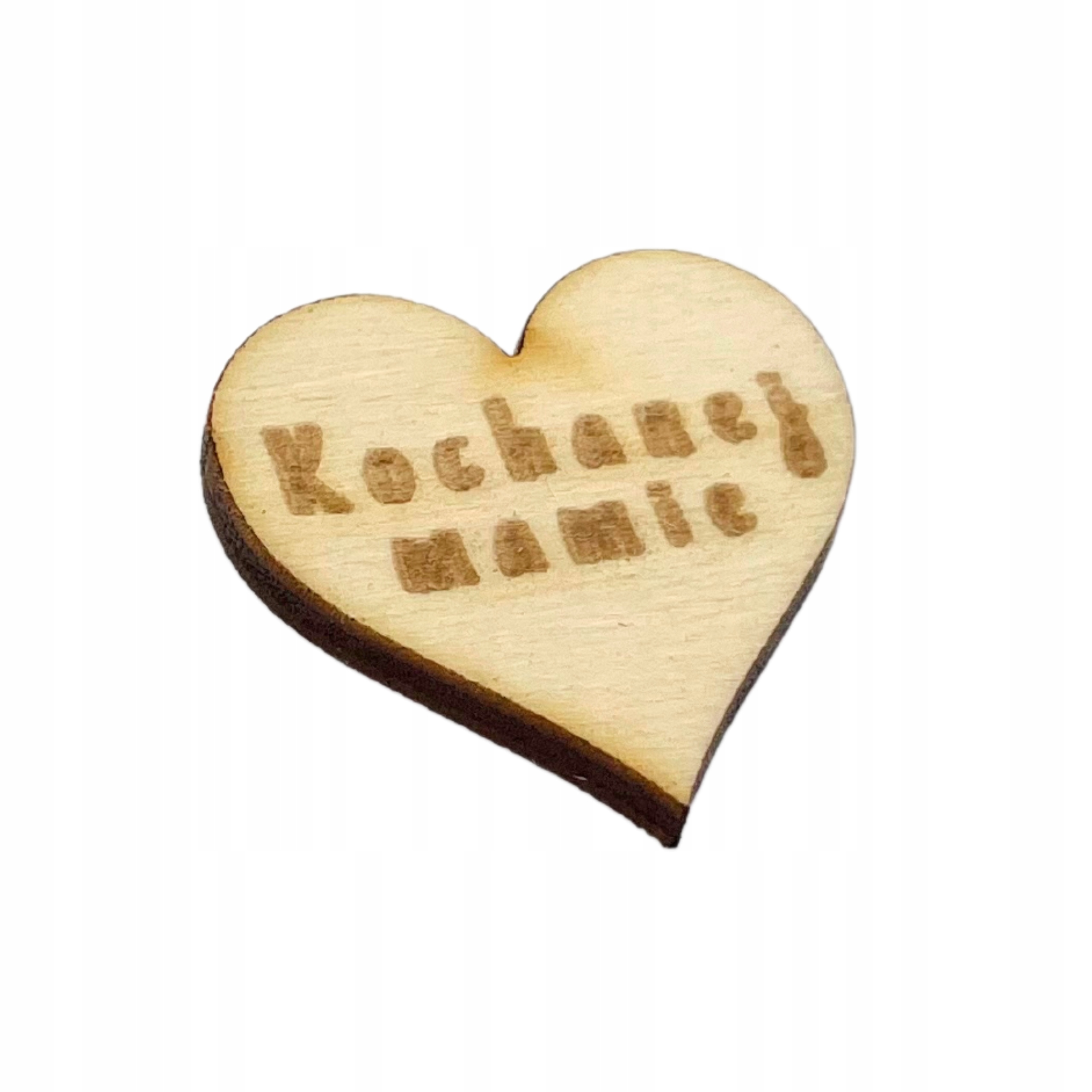Serce z napisem grawer drewniane 3 cm decoupage scrapki Dzień Matki Stan opakowania brak opakowania
