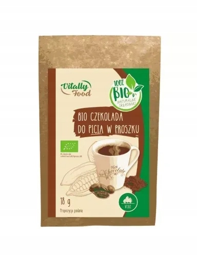 Levně 17 x Čokoláda do pití Vitally Food Bio, 18 g