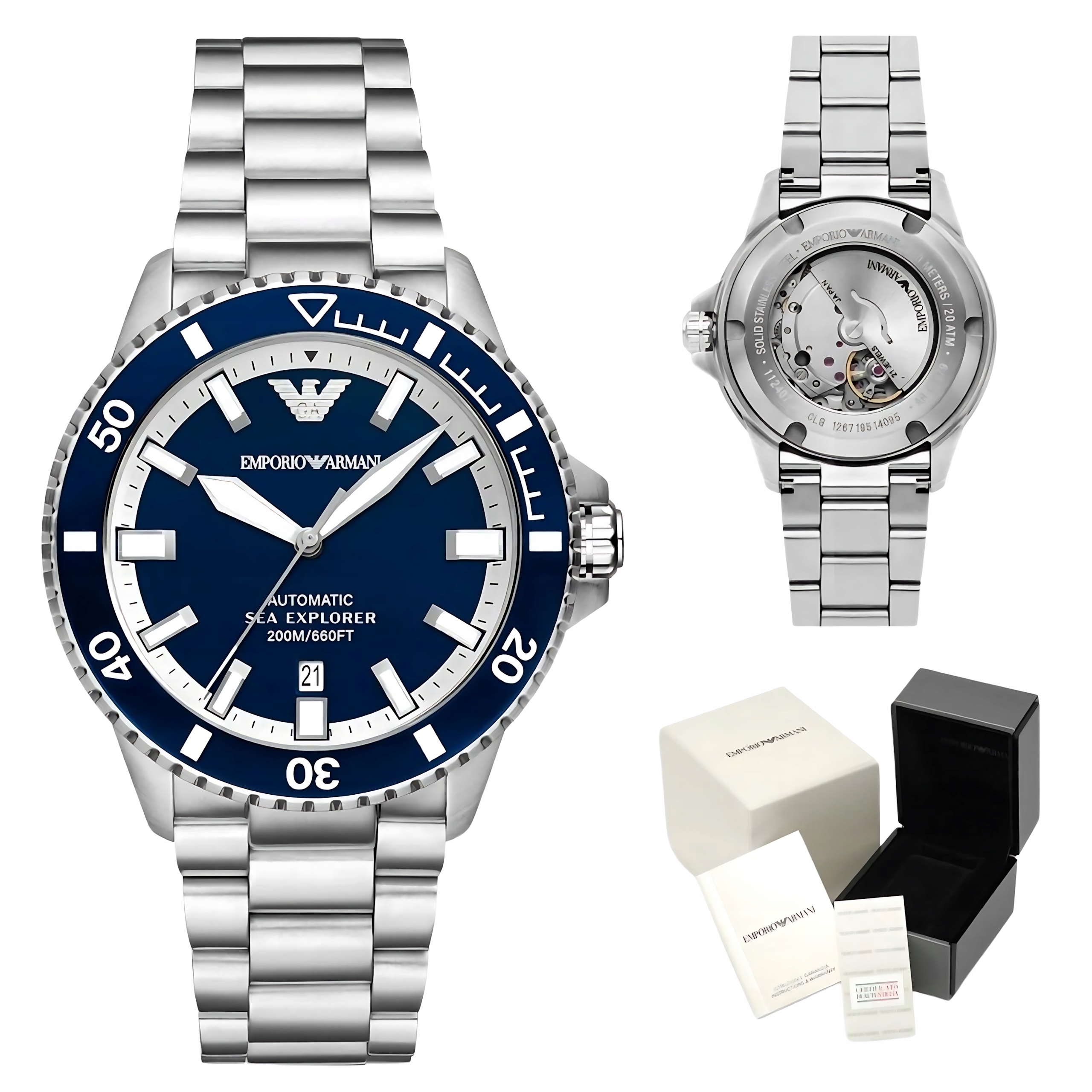Pánské Hodinky Emporio Armani AR60079 Sea Explorer Automatic WR200 Box