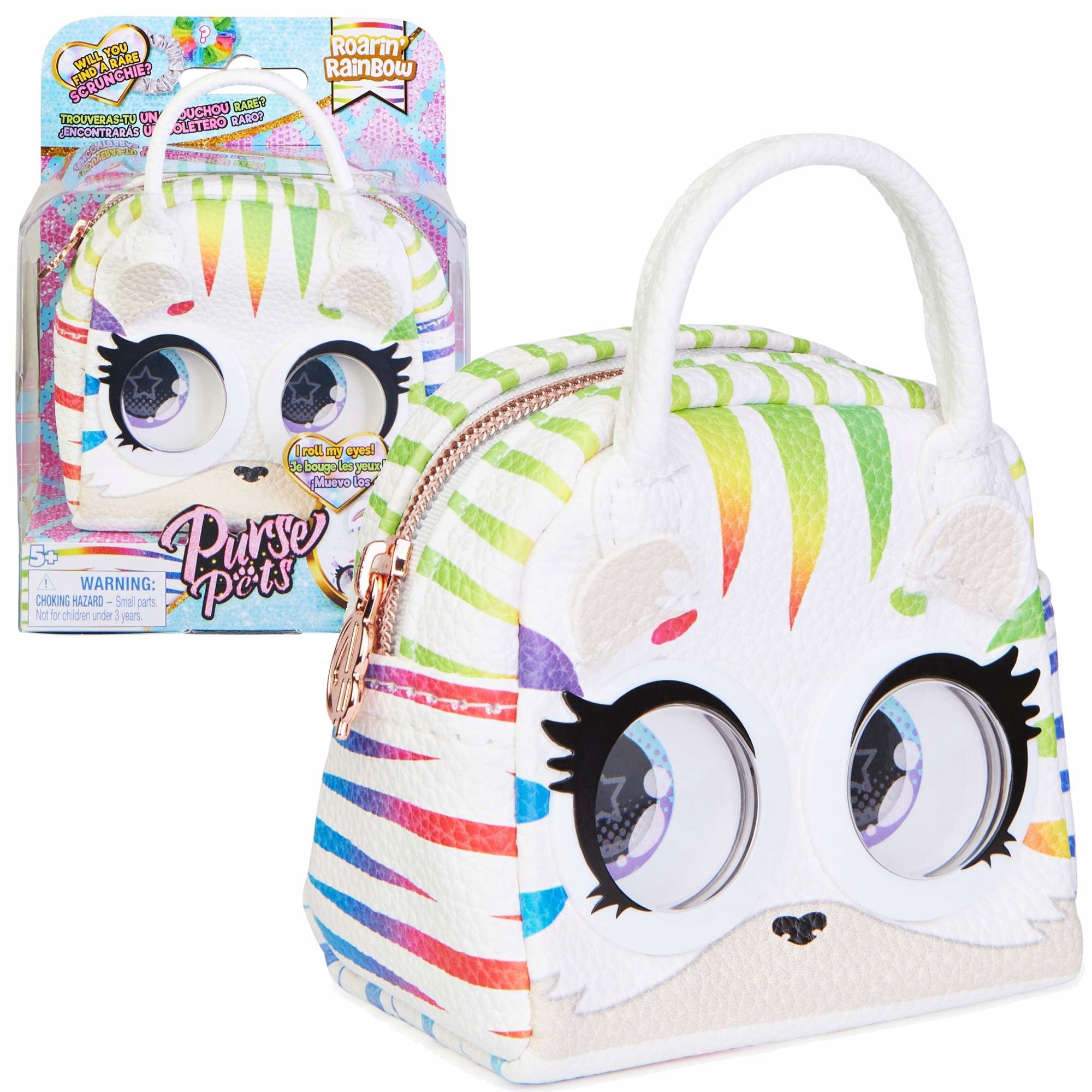 

Purse Pets Kotek Torebka Z Oczami Roarin Rainbow