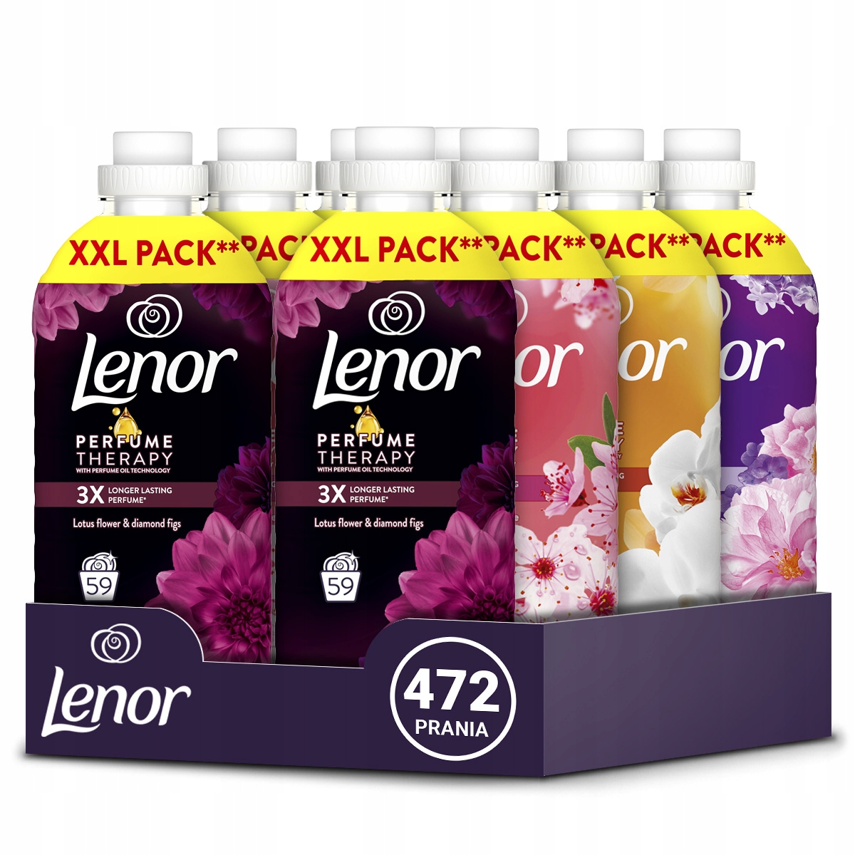 Lenor płyn do płukania tkanin 8x59 prań Mix