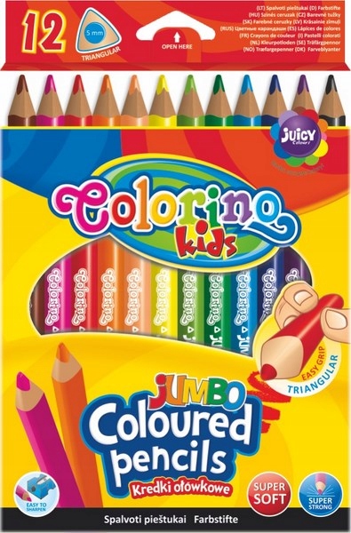 

Colorino Kredki Ołówkowe Trójkątne Jumbo 12 Koloró