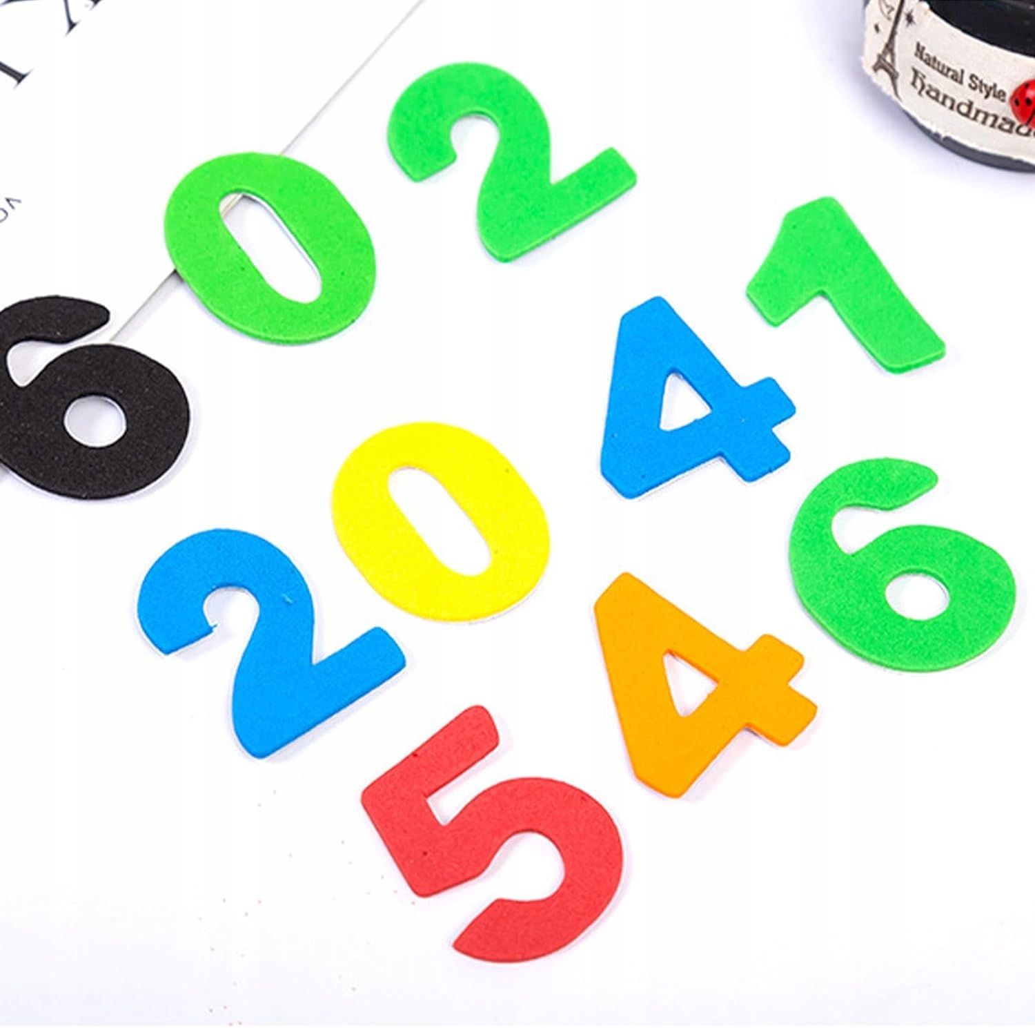 110X SAMOPRZYLEPNE LITERKI ALFABET PIANKA DLA DZIECKA GUMA ZABAWA NAUKA Marka inna