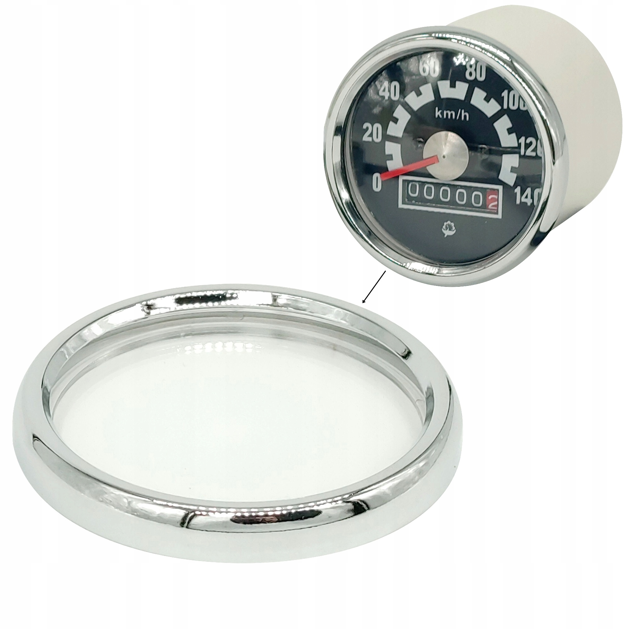 Ramka Chrom Szkło Szkiełko Licznika Wsk 125 175 B3