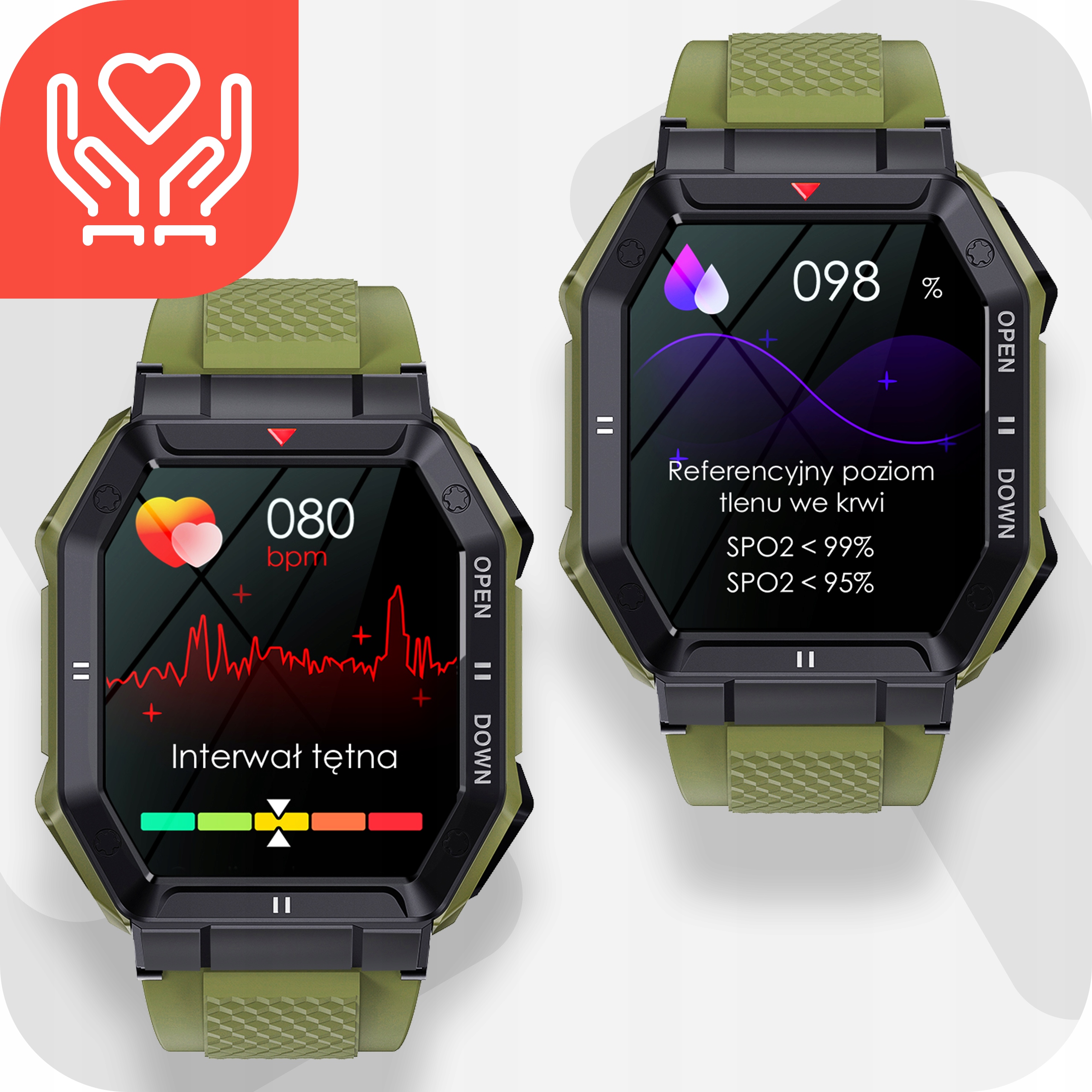 SMARTWATCH ZEGAREK MĘSKI MILITARNY ROZMOWY PULS DUŻA BATERIA POLSKIE MENU Model inny