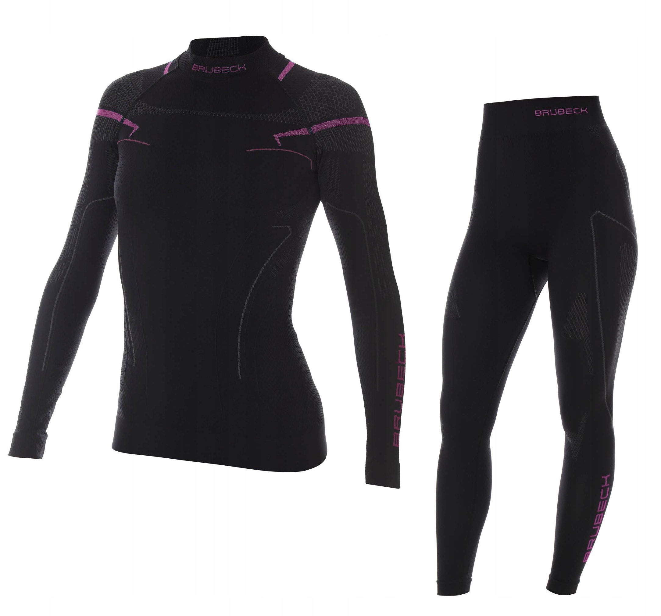 Bielizna damska Brubeck Thermo komplet Black/Pink L