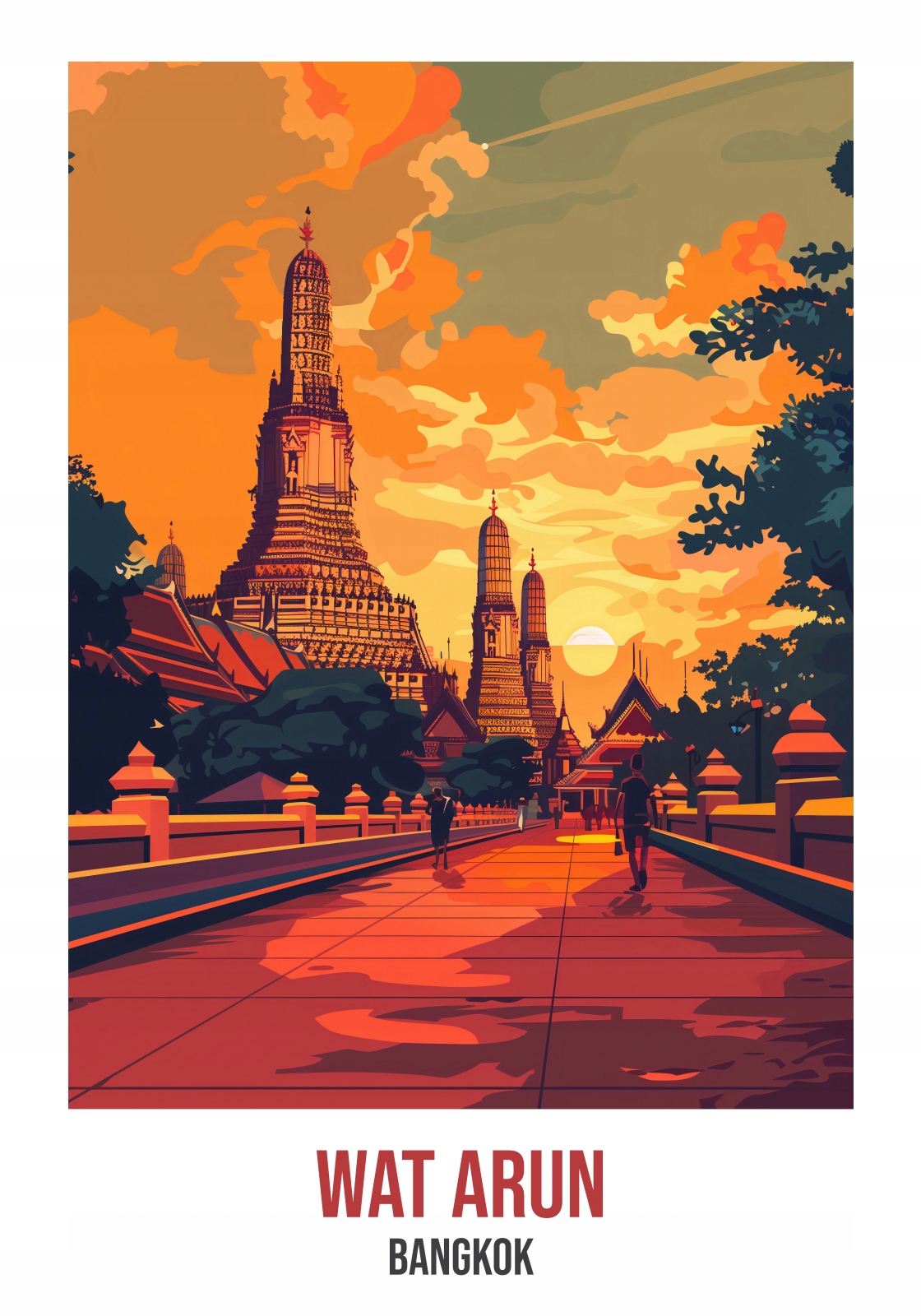 Plakát 70x100 cm Wat Arun