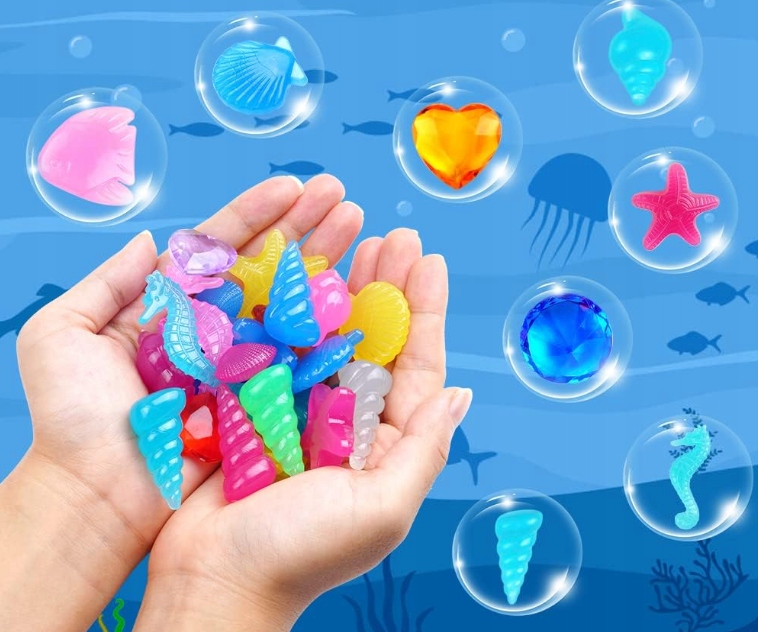 ZABAWKI KLEJNOTY DO BASENU ZESTAW DO NURKOWANIA WYŁAWIANIA DLA DZIECI 45el. Wiek dziecka 6 lat +