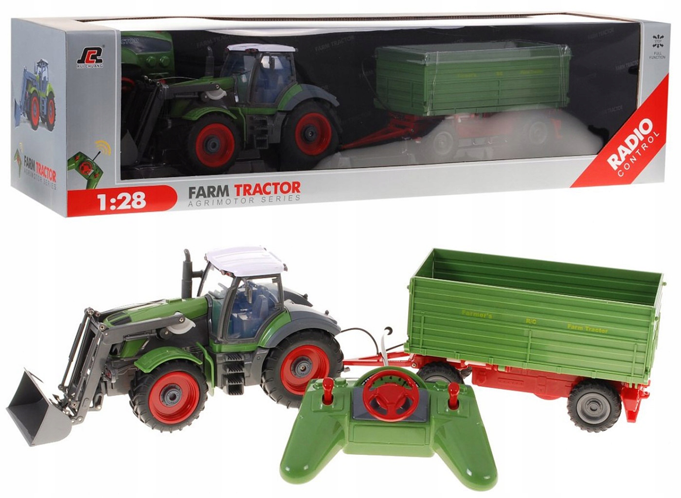 

Duży Traktor Zdalnie Sterowany Z Przyczepą Pilot