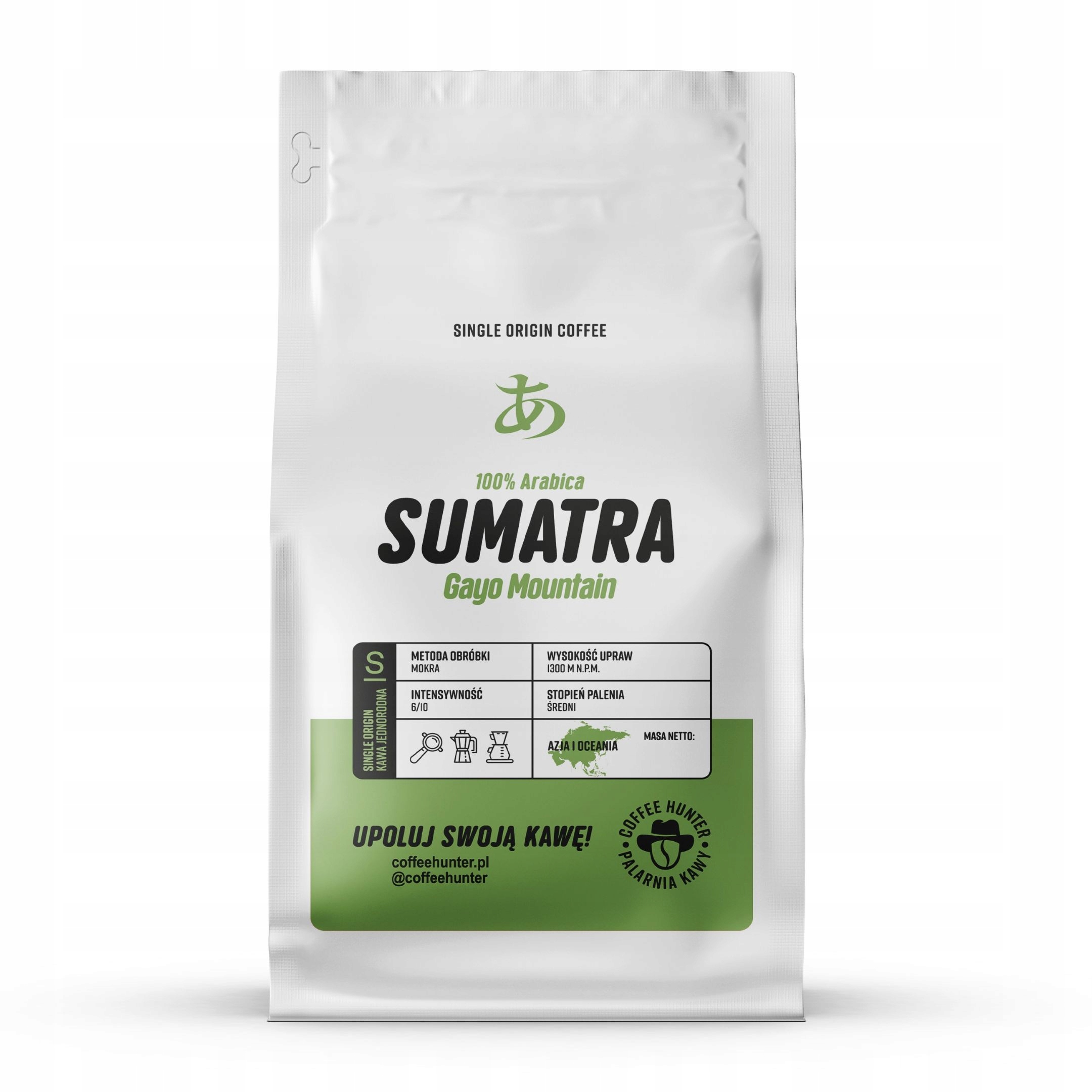 Levně Coffee Hunter Sumatra Gayo Mountain káva zrnková 500 g