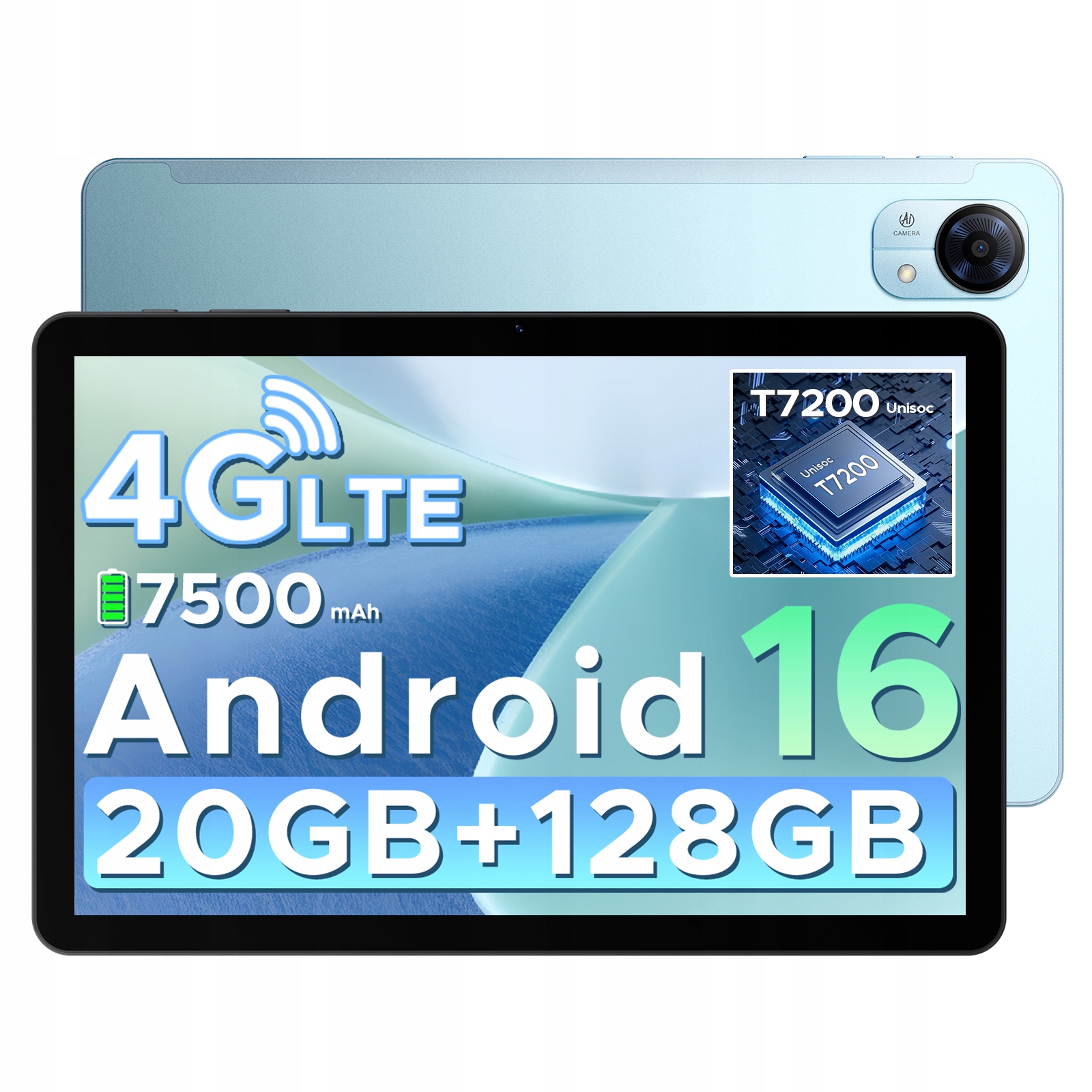 Tablet Doogee TABG5 10.1" Android16 3/128GB 7500 mAh 120 Hz WiFi Gps 4GLTE