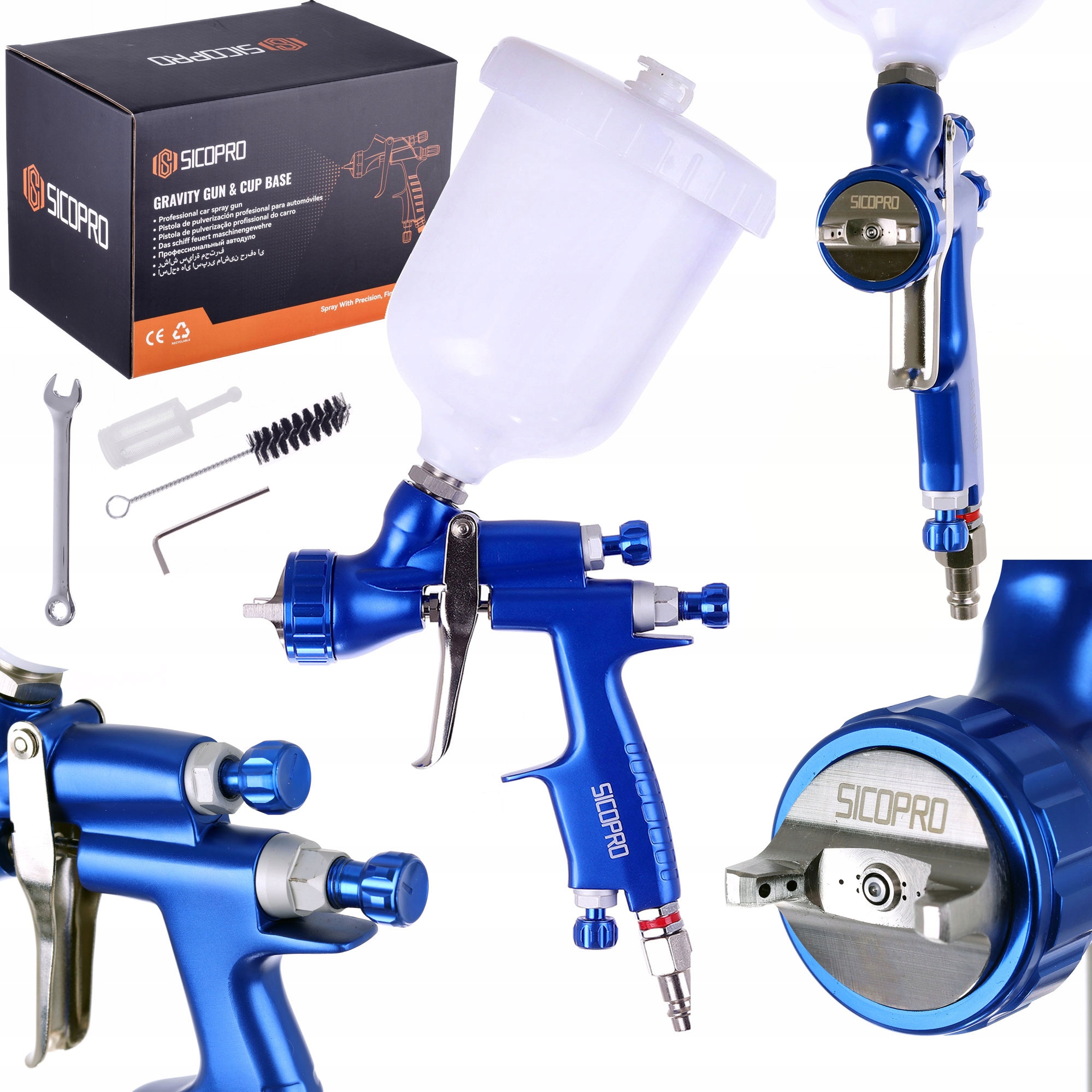 Lakovací Pistole Hvlp Tryska 1,2 MM Horní Nádrž 600 ML