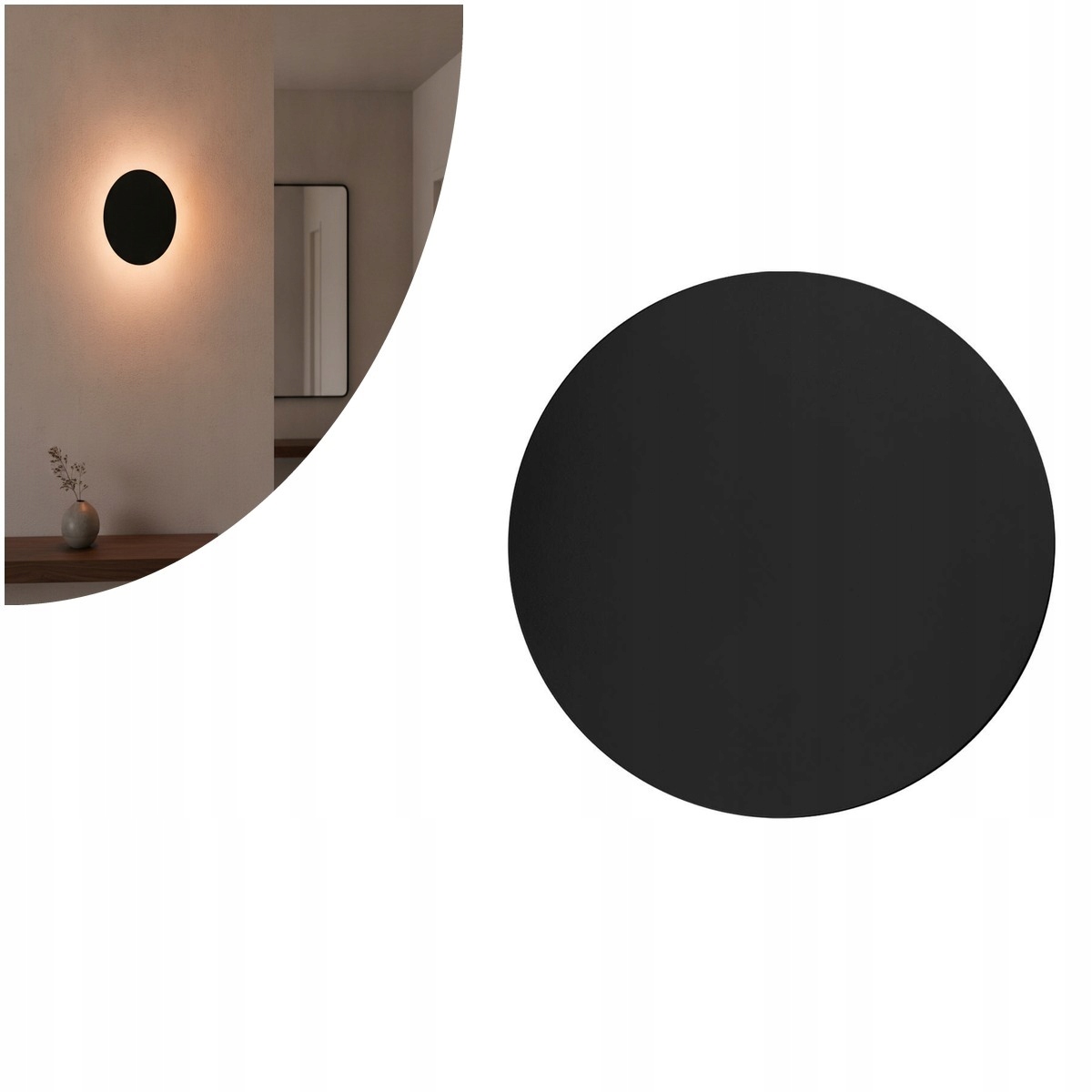 Čierne nástenné svietidlo Luna nad posteľ v spálni dekoratívne Tk Lighting