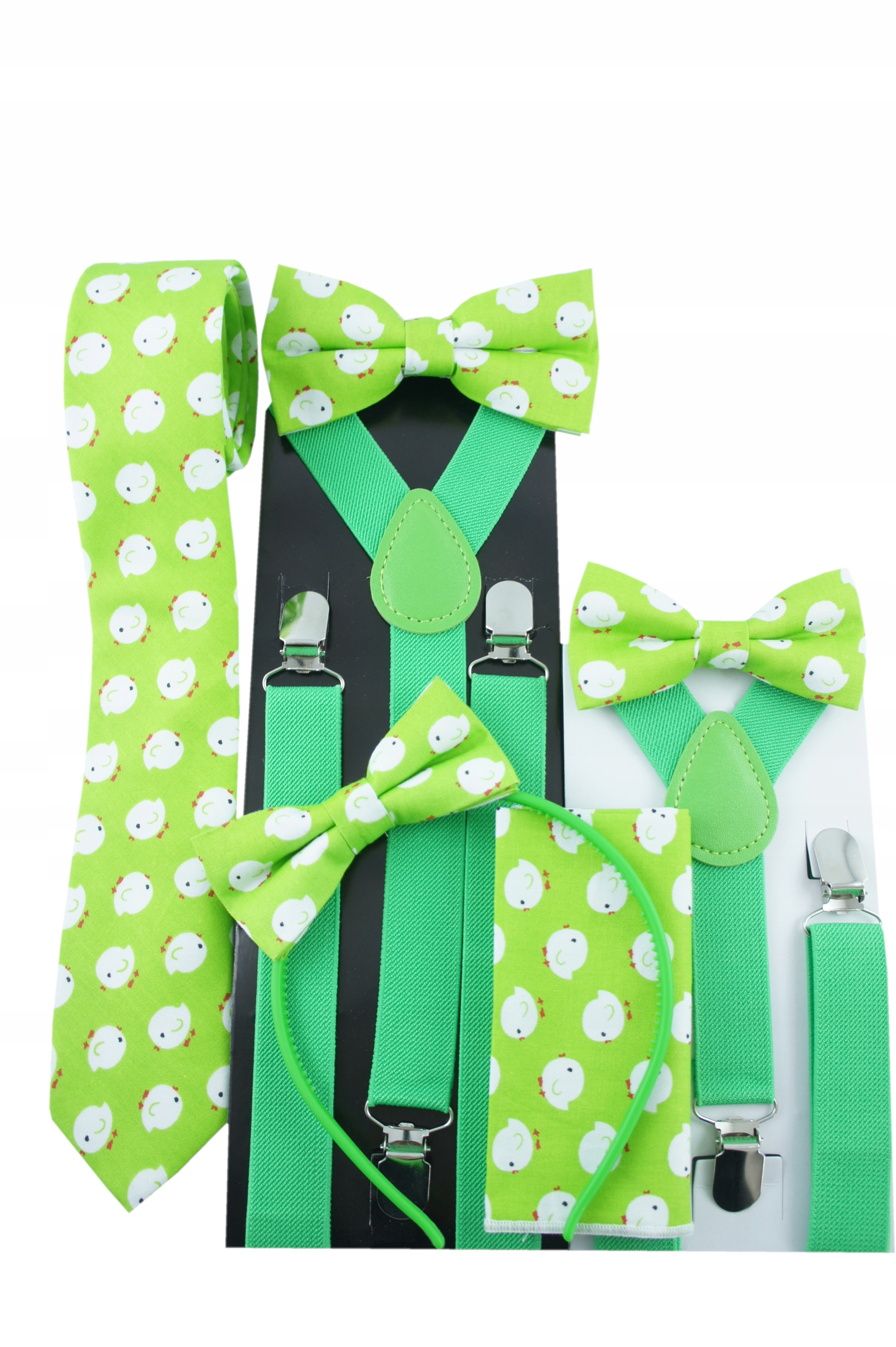 Szelki dzieciece zielone gładkie regulowane uniwers do przedszkola szkoły Odcień wiosenna zieleń