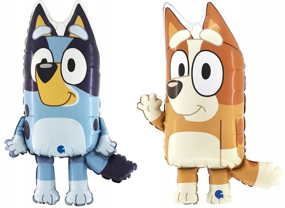 Zestaw Balon foliowy Bluey i Bingo na licencji 91cm