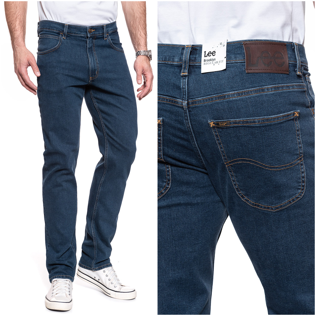 

Lee Brooklyn Męskie Spodnie Jeansy Proste W40 L32