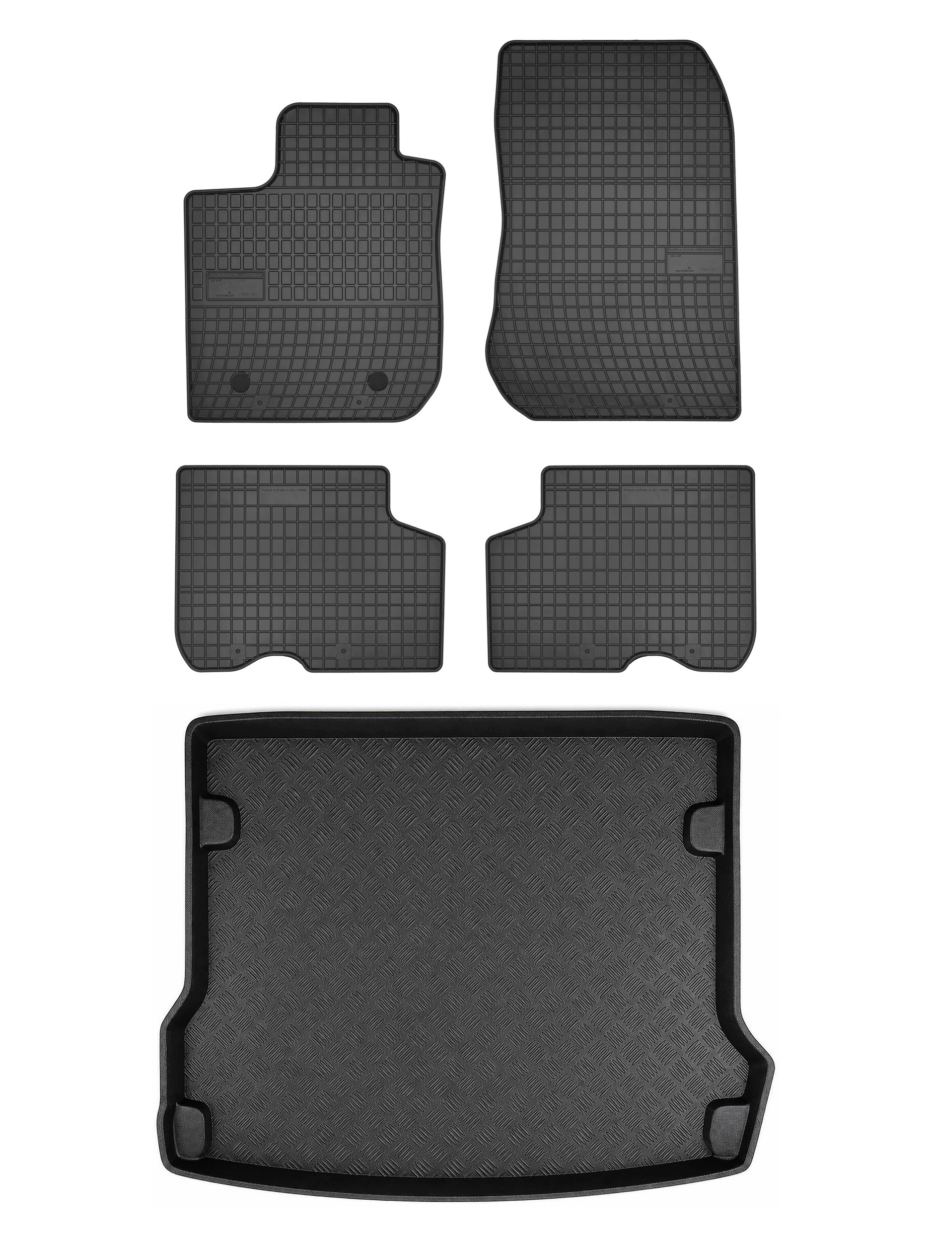 Gumové koberce SolidPRO rohož do kufru pro: Dacia Logan 2006-2012 5 el.