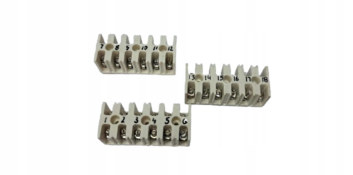 KOSTKA LISTWA ZACISKOWA 6 TORÓW 4mm2 BAKELITOWA