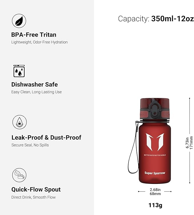 Butelka Sparrow 350 ml brązowy