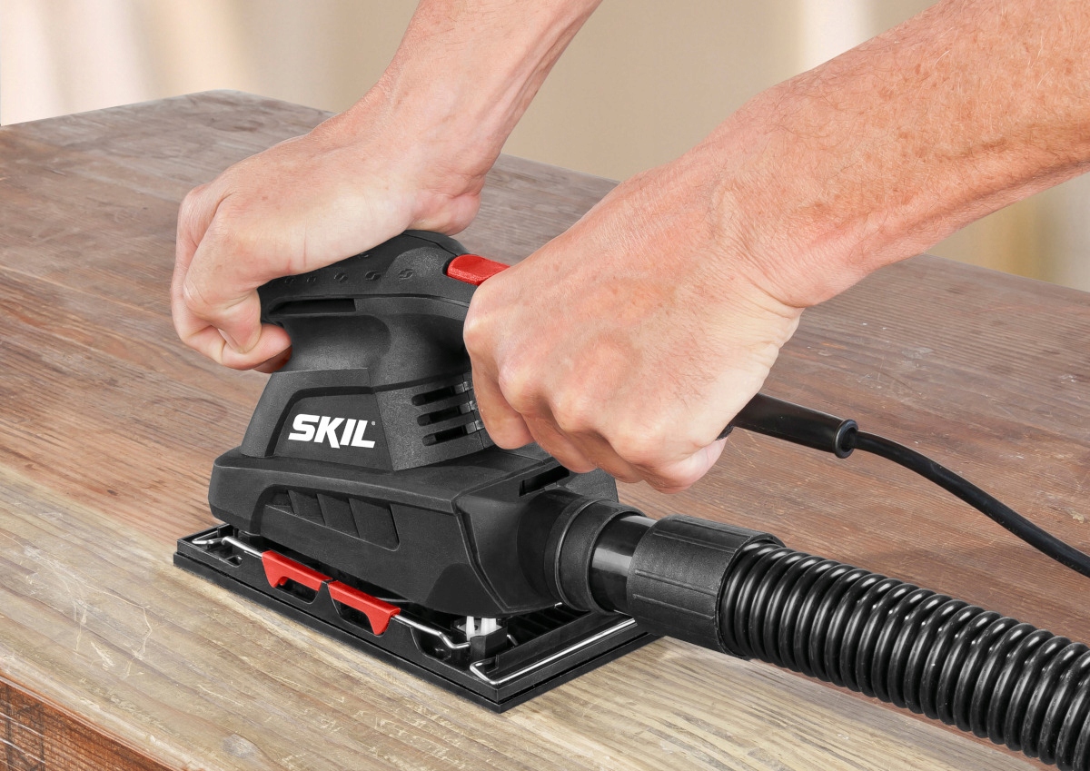 SZLIFIERKA OSCYLACYJNA 160W 7347 SKIL + WOREK + PAPIERY Długość stopy 185 mm