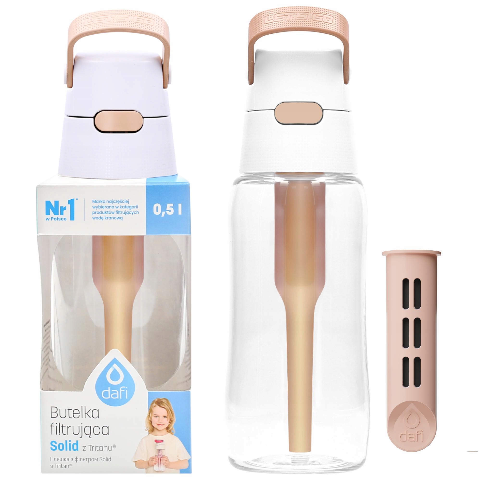 Palack Dafi Solid 0,5l by Joanna Krupa cappuccino + 1x Palackszűrő