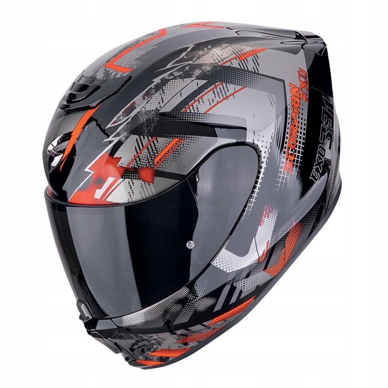 Motocyklová prilba Scorpion EXO-391 Clutter Black/red čierna červená Darčeky