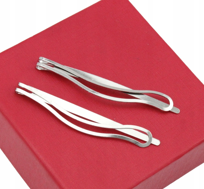 

Wsuwki Do Włosów Srebrne Długie Fala 7 cm 2 Sztuki