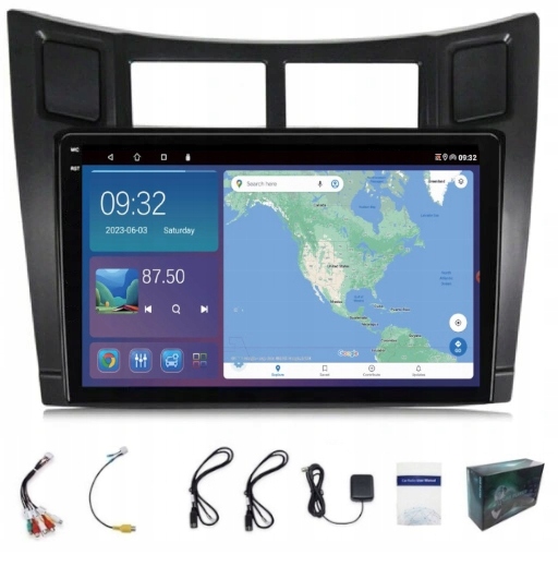 Rádio Gps Android Navigácia Toyota Yaris 2005-2012 Bt Carplay 4GB 64GB