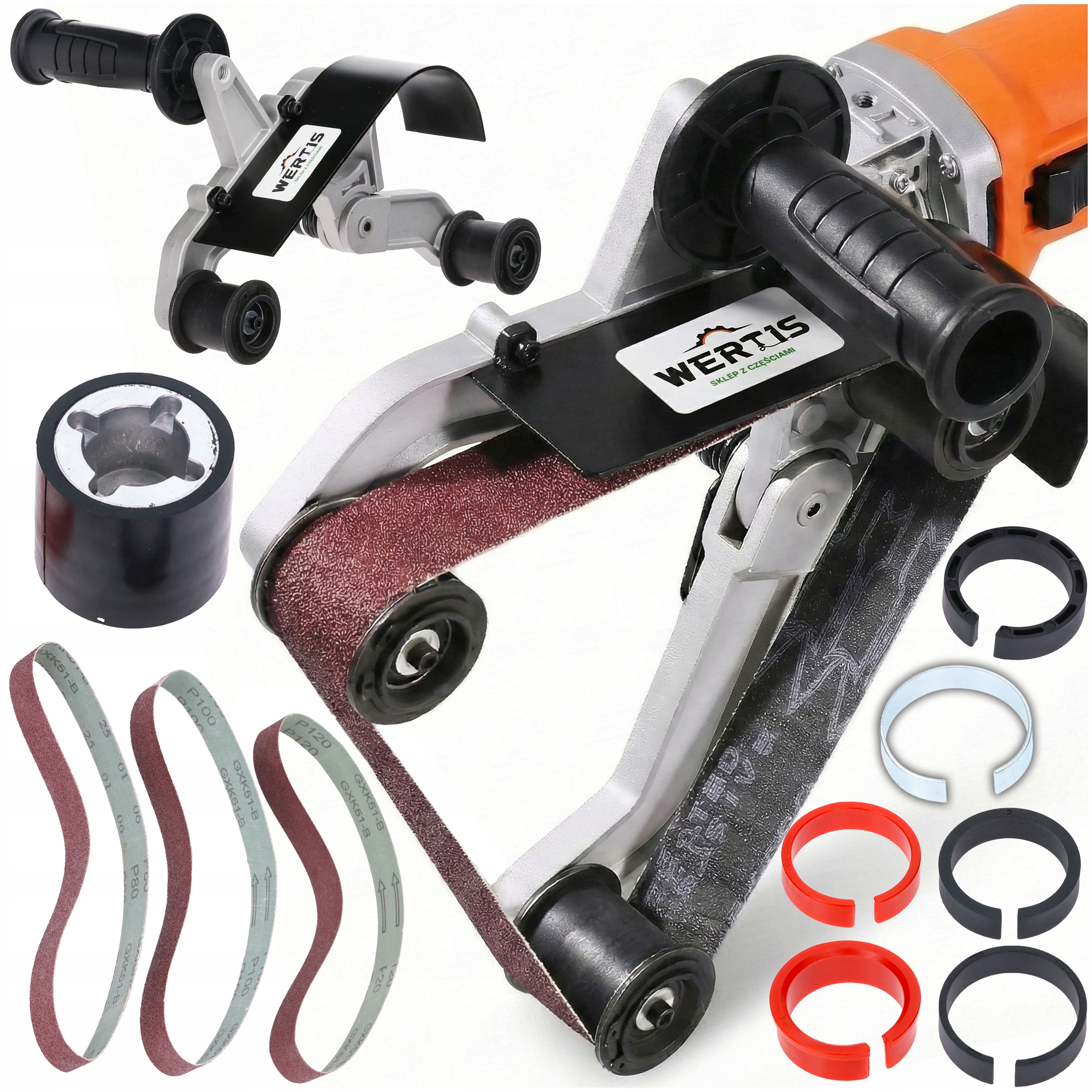 PRZYSTAWKA SZLIFIERKA TAŚMOWA DO SZLIFOWANIA POLEROWANIA RUR SPAWÓW STALI