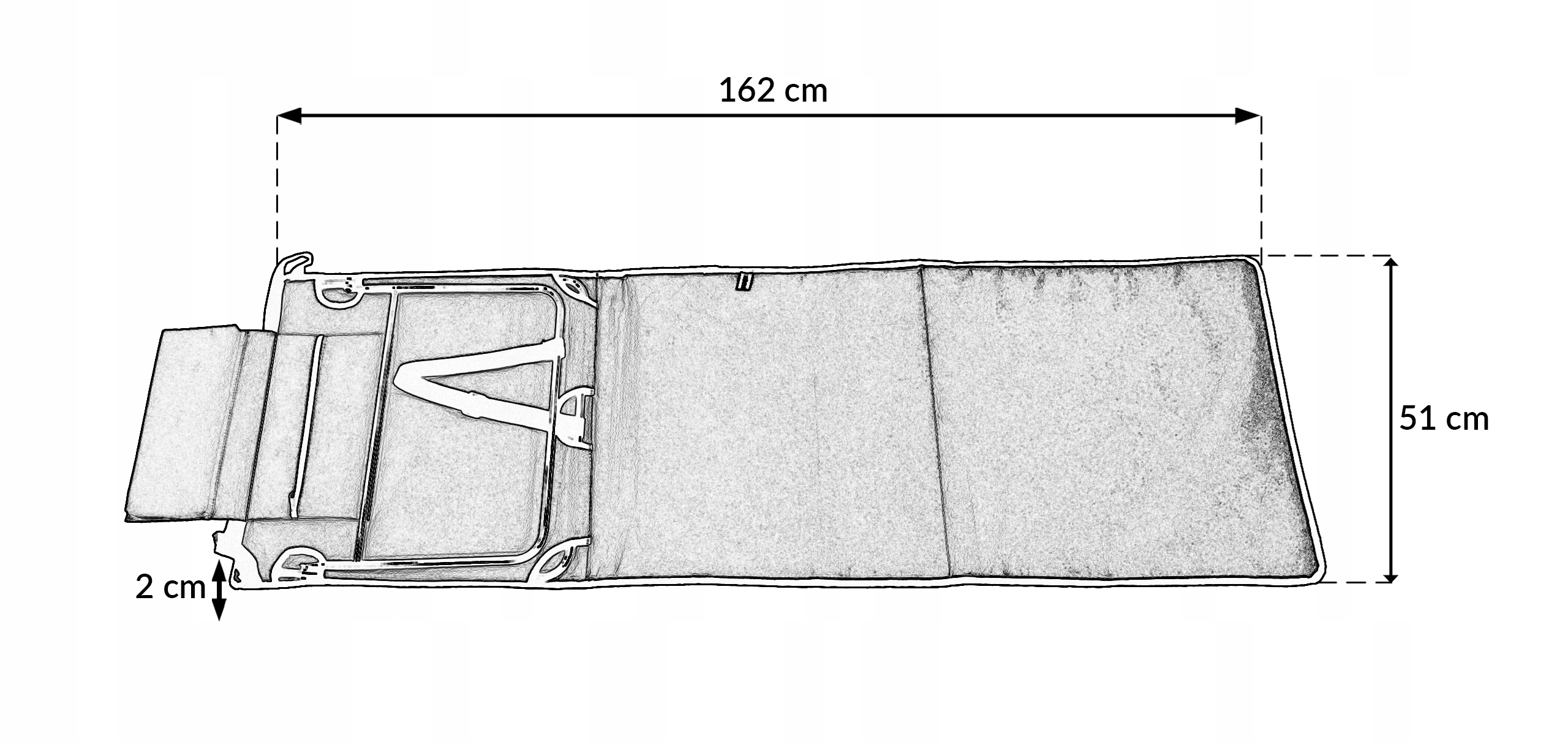 MATA PLAŻOWA SKŁADANA Z OPARCIEM LEŻAK PLAŻOWY + PODUSZKA MP100 SZARA Kod producenta 5.10.13563