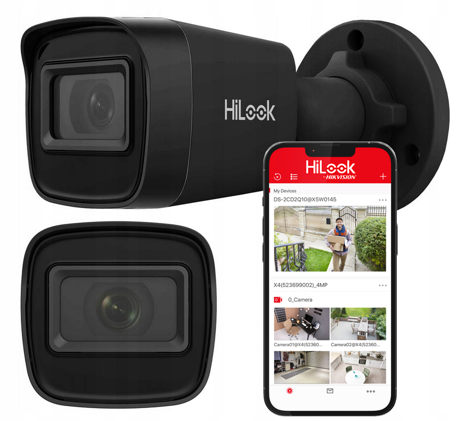 Ip Kamera 4MPx Venkovní Černá Hilook By Hikvision IR20m PoE H.265