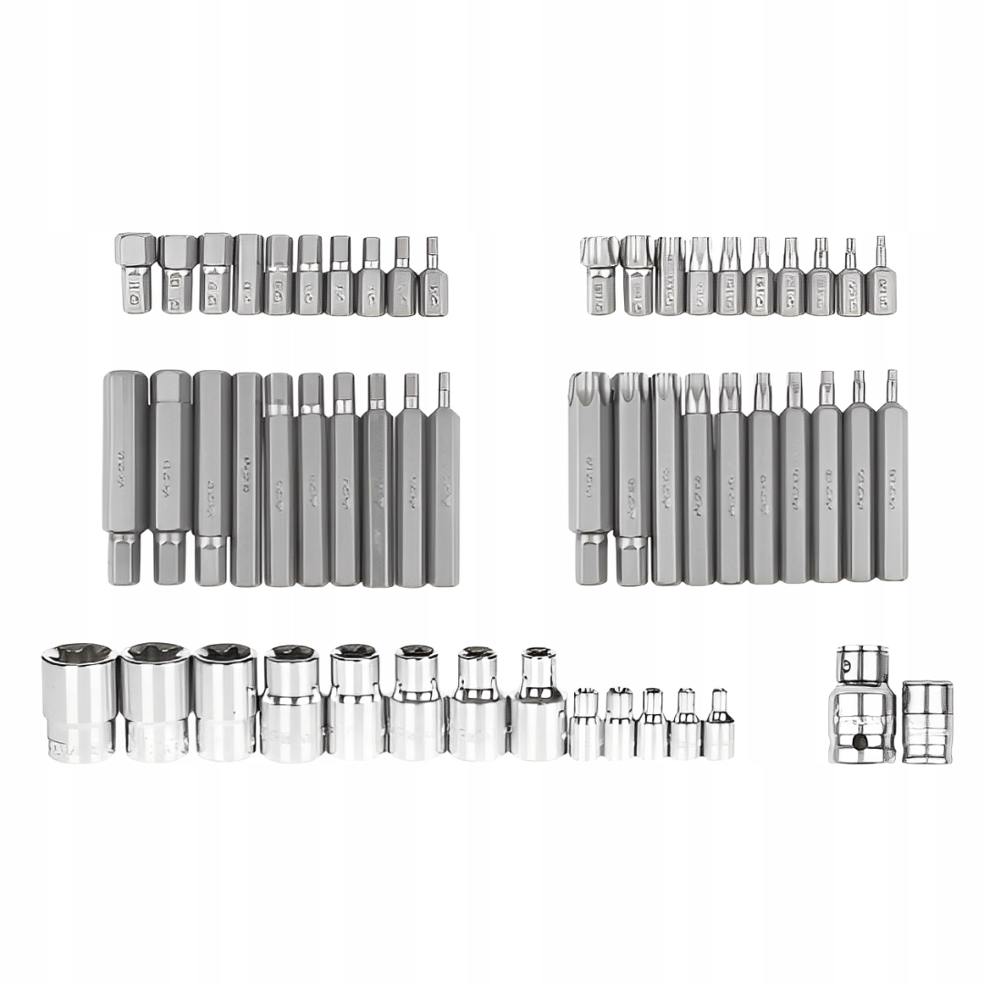 BITÓY ZESTAW IMBUS H4-H14, TORX T20-T70 I TORX E4-E24, STAL S2, 55 EL WKŁAD EAN (GTIN) 5906741612074