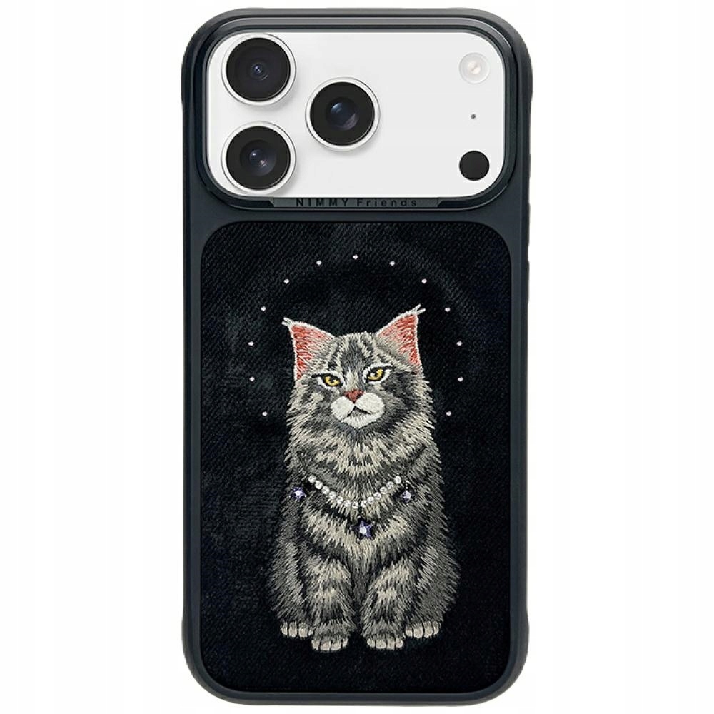 Pouzdro Nimmy Lucky Fashion Cat MagSafe pro iPhone 17 Pro Max, černé