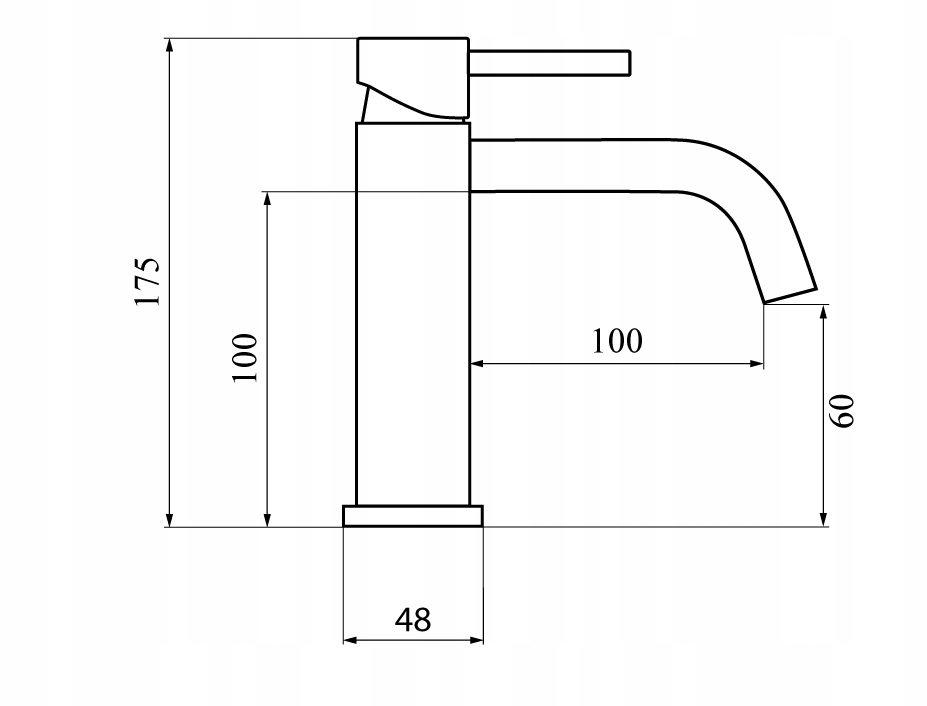 BATERIA UMYWALKOWA NABLATOWA NEXOS CHROM NISKA Kolor chrom