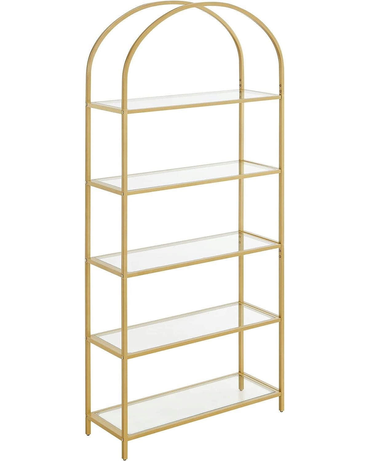 Regał złoty łuk ART-DECO GLAMOUR metalowy z półkami