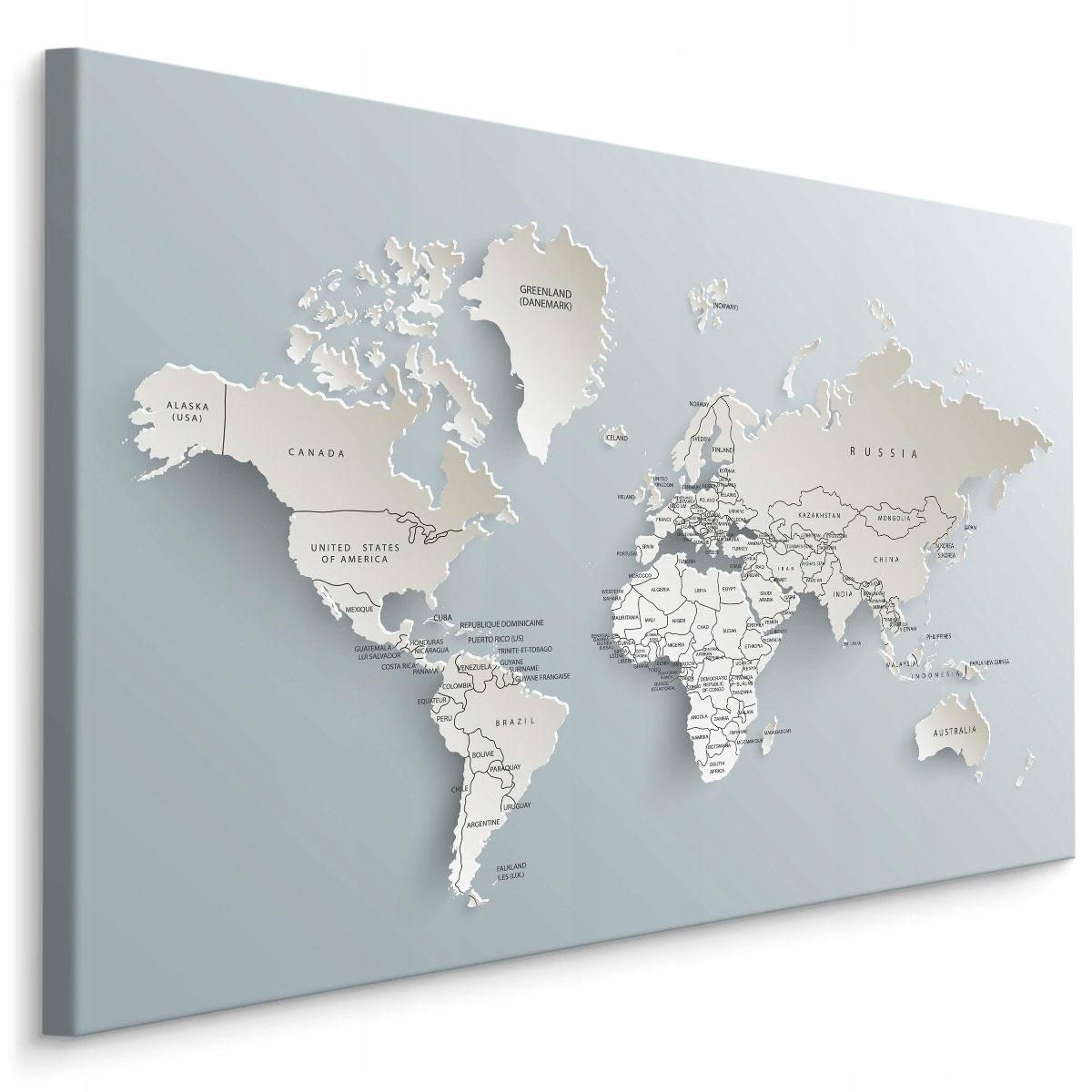 

Obraz na Płótnie Nowoczesna Mapa Świata 3D 120x80