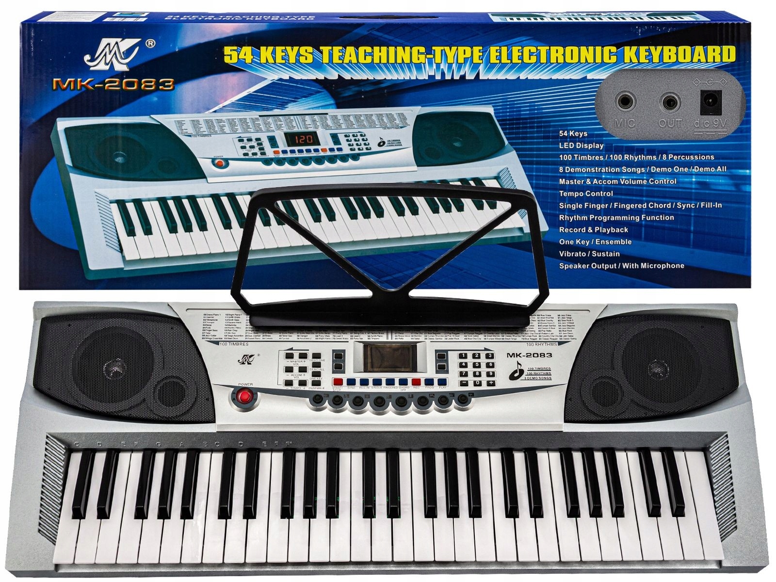 (ks) Keyboard MK-2083 54 Klávesy 100 rytmů Originál