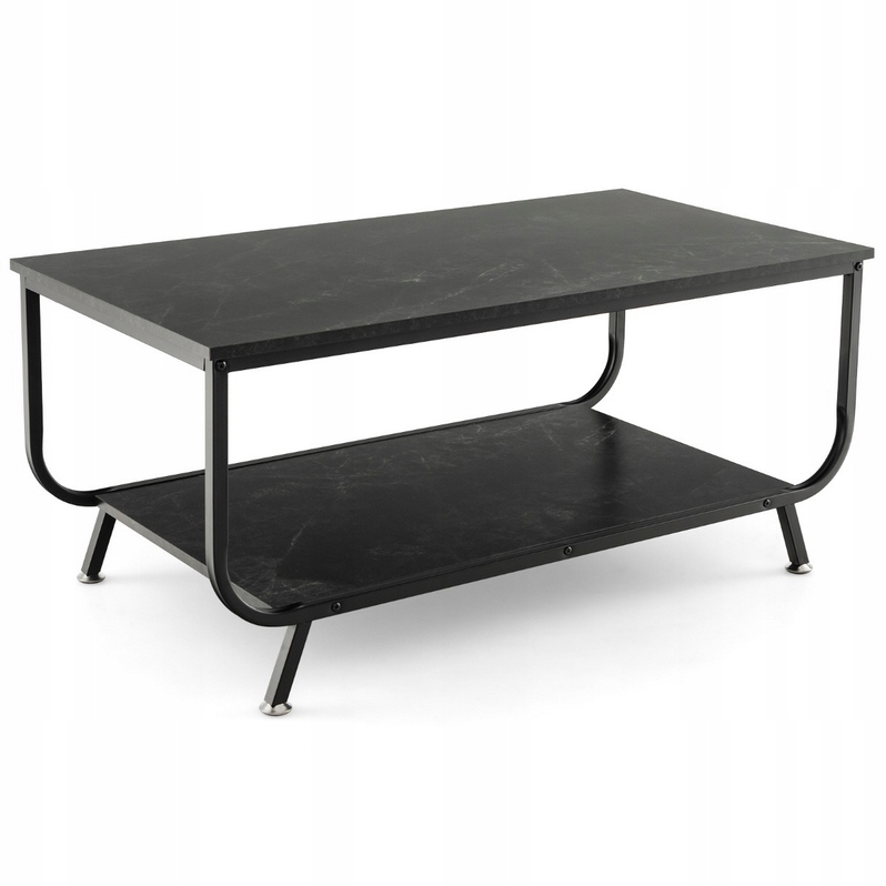 Konferenčný stolík Costway obdĺžnikový 105 x 55 x 46,5 cm čierny